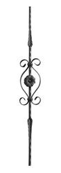 BF122-2 Tapered Ends Forged Steel Rosette Baluster