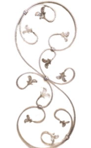 ABF05 Forged Aluminum Hammered Scroll