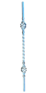 ABF058-2 Aluminum Double Basket Baluster with Center Twist