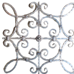 BL082 Hammered Forged Steel Scroll Panel