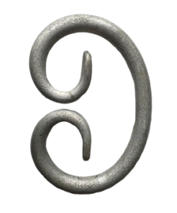 AC001A Round Mat Aluminum C-Scroll-Small