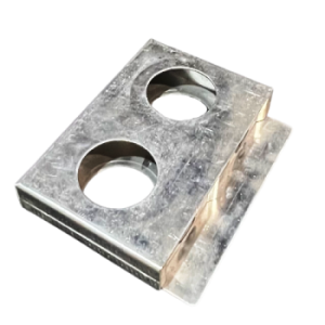 ALB112DF Double Hole Flat Aluminum Lock Box 1.5in