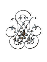 BL1596 - Decorative Forged Steel Floral Panel Design