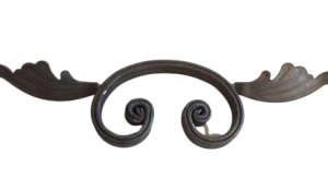 CSS257 - Forged Steel C Scroll with Leaves