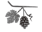 FL021 Forged Steel Grape Bunch and Leaf