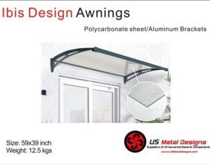 16PCA.1500.C-A Black Rain Drop Awning