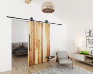 DBRNS-B02 -Black Barn Door Slider Set