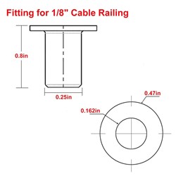 Size 1/8" Cable Sleeve